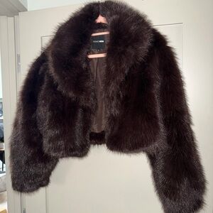 Fashion Nova Rich Chocolate Faux Fur NWOT